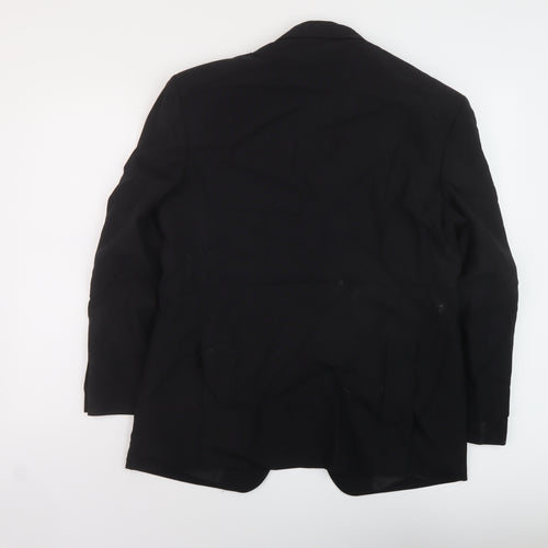 James Barry Mens Black Polyester Jacket Suit Jacket Size 42 Regular