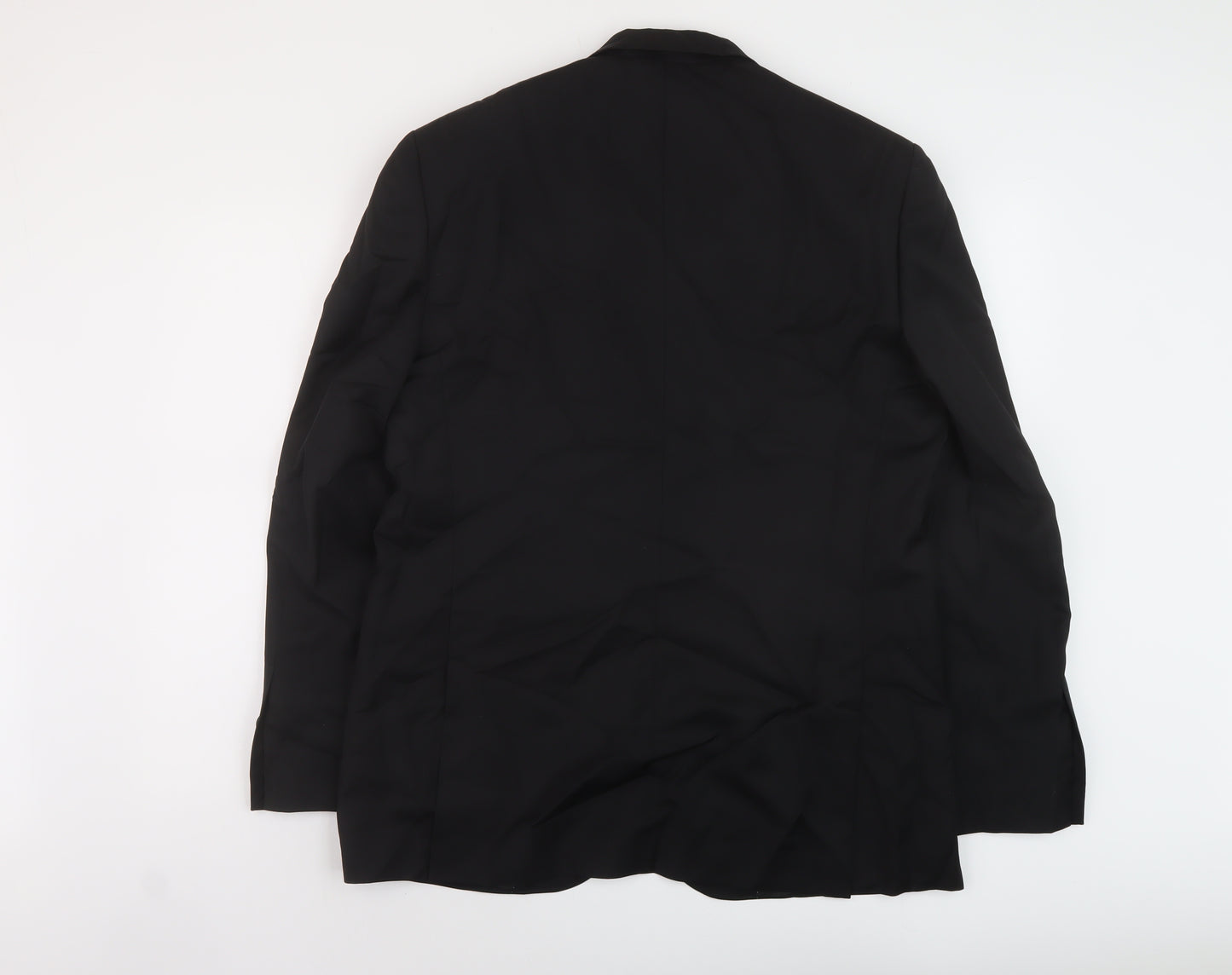 Jaeger Mens Black Wool Jacket Suit Jacket Size 42 Regular