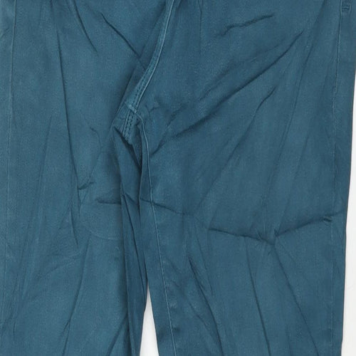 Marks and Spencer Womens Blue Cotton Skinny Jeans Size 12 L29 in Regular Zip