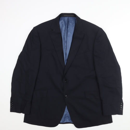 Marks and Spencer Mens Blue Wool Jacket Suit Jacket Size 44 Regular