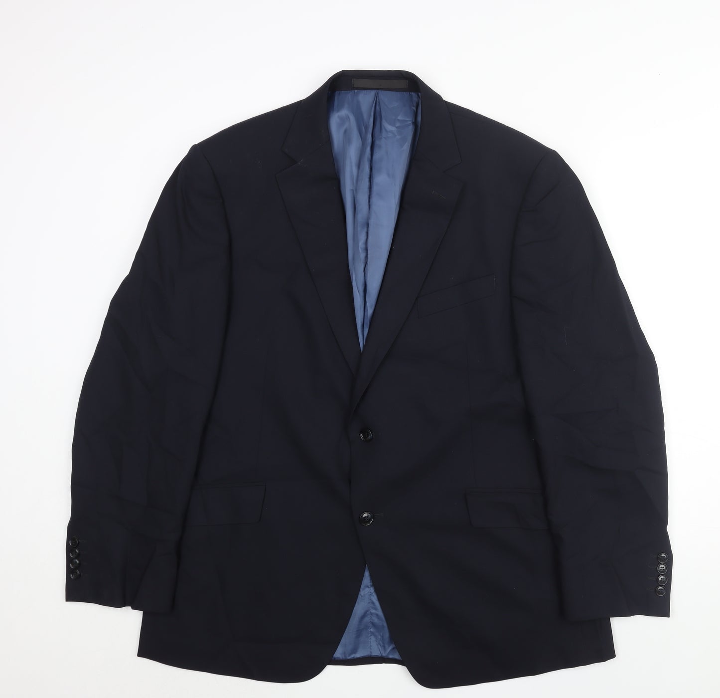 Marks and Spencer Mens Blue Wool Jacket Suit Jacket Size 44 Regular