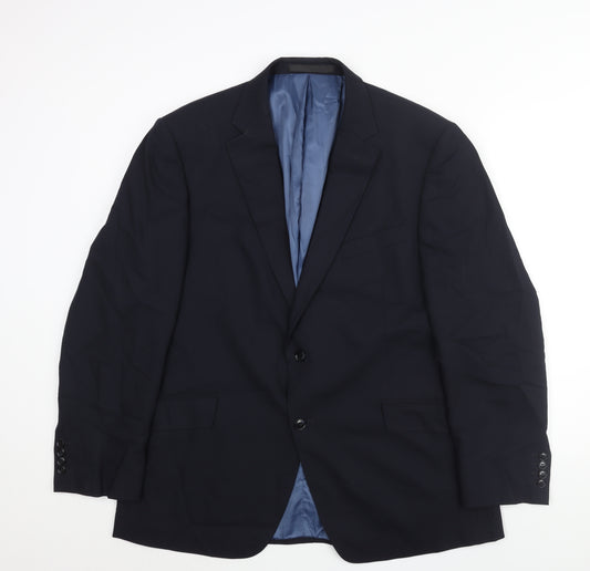 Marks and Spencer Mens Blue Wool Jacket Suit Jacket Size 44 Regular