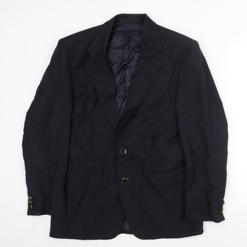 St Michael Mens Blue Wool Jacket Suit Jacket Size 38 Regular