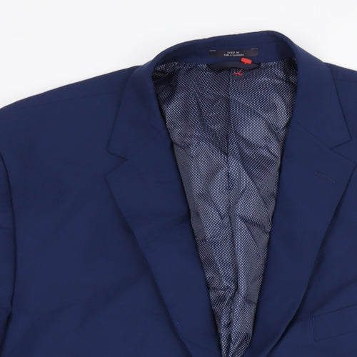 Marks and Mens Blue Wool Jacket Suit Jacket Size 48 Regular