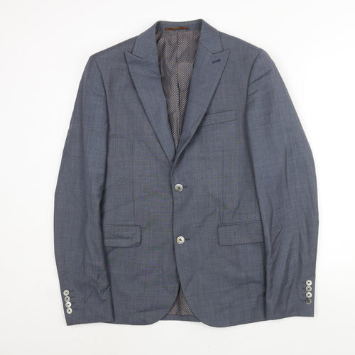 NEXT Mens Blue Wool Jacket Suit Jacket Size 38 Regular