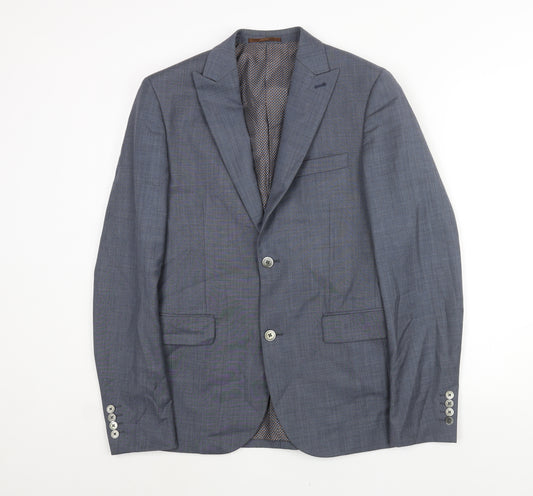 NEXT Mens Blue Wool Jacket Suit Jacket Size 38 Regular