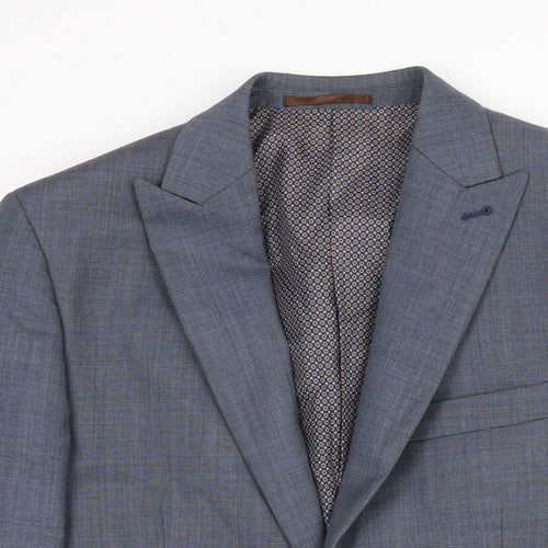 NEXT Mens Blue Wool Jacket Suit Jacket Size 38 Regular