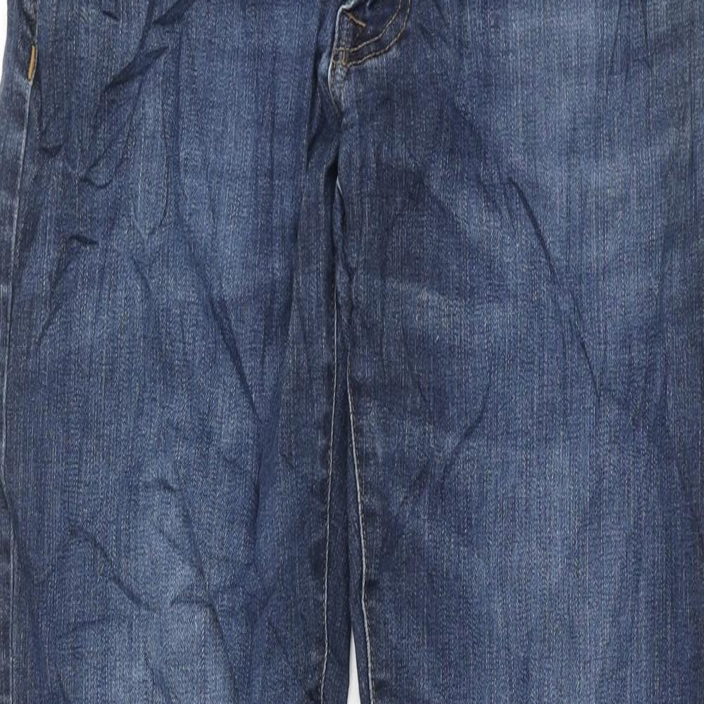 American Eagle Outfitters Mens Blue Cotton Straight Jeans Size 30 in L32 in Slim Zip