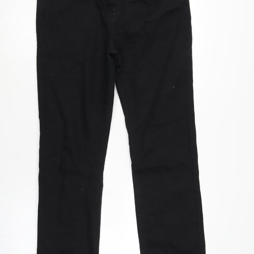 NEXT Womens Black Cotton Blend Skinny Jeans Size 14 L30 in Slim Zip