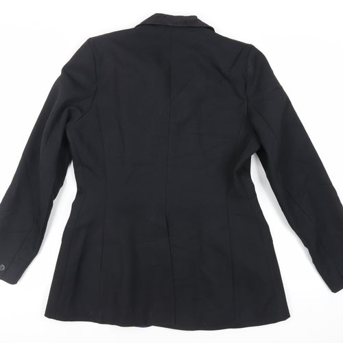 Saddle Master Womens Black Jacket Size M Button - Equestrian