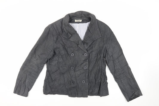 Toast Womens Grey Jacket Size M Button