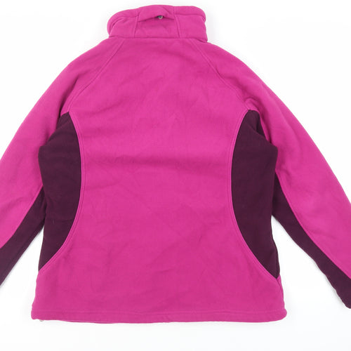 Regatta Womens Pink Windbreaker Jacket Size M Zip - Logo Waterproof Outdoor