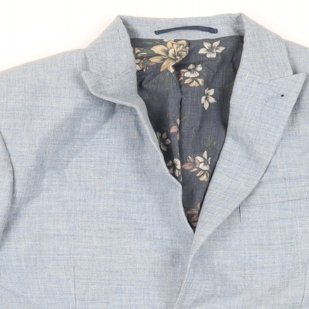 NEXT Mens Blue Cotton Jacket Suit Jacket Size 38 Regular