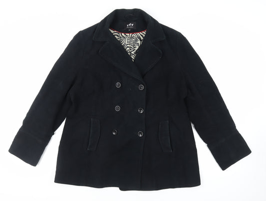 Per Una Womens Black Jacket Size 18 Button