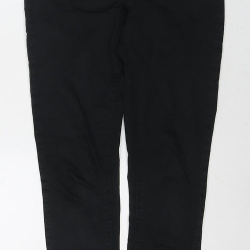 Marks and Spencer Womens Black Cotton Skinny Jeans Size 12 L27 in Regular Zip