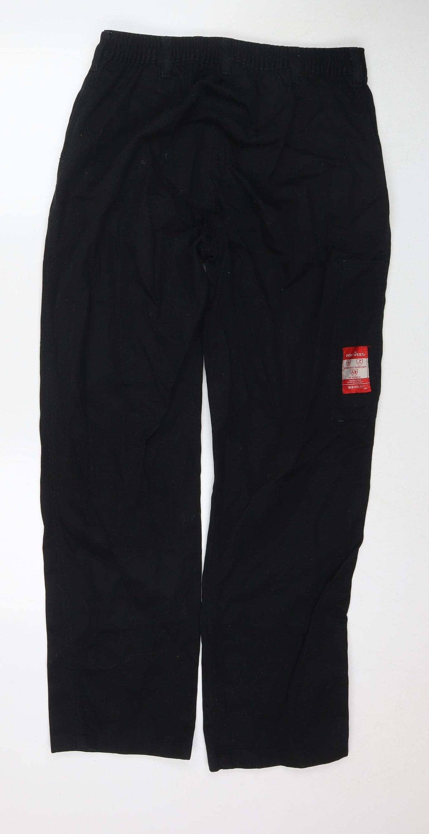 Portwest Mens Black Cotton Tapered Jeans Size 36 in L31 in Regular Zip - Label Size 36-38''