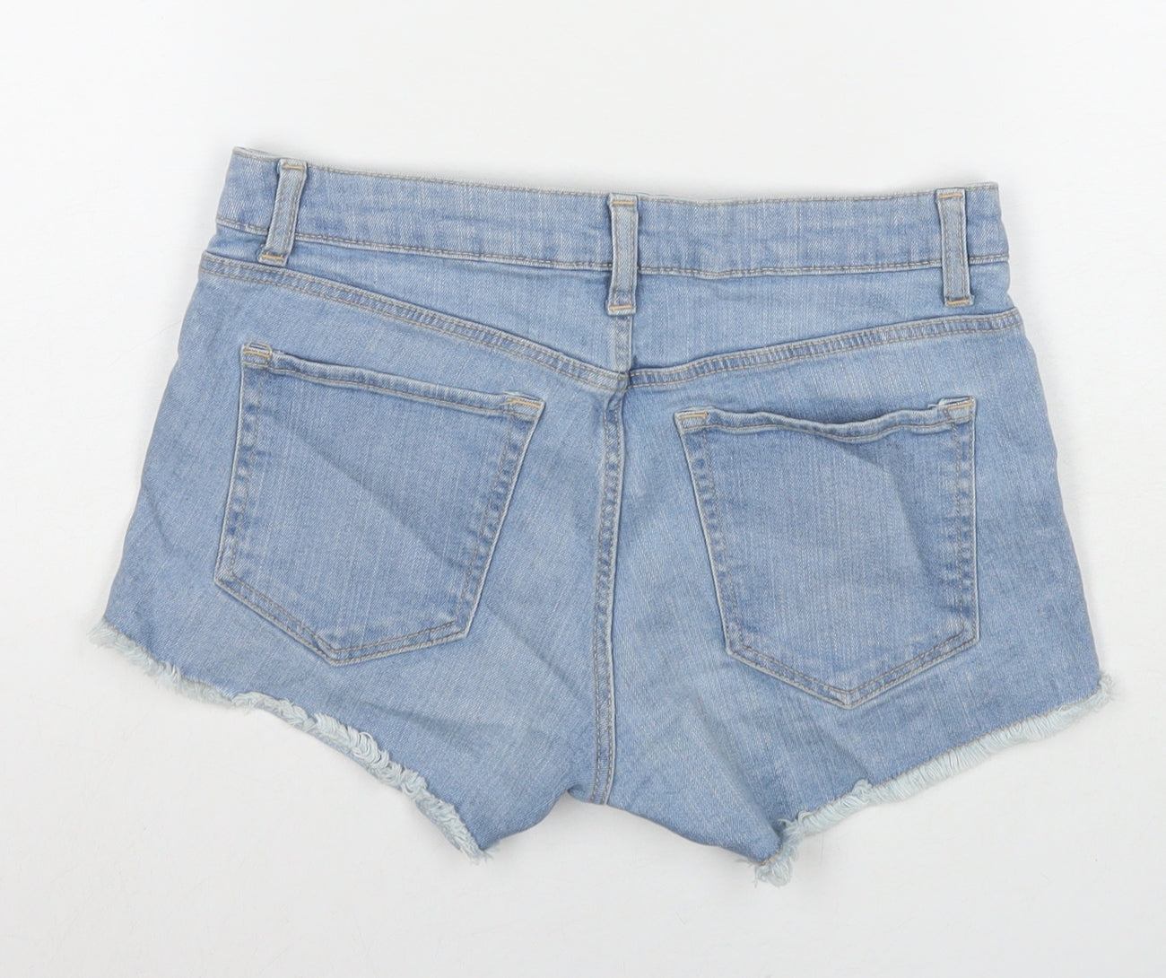 Divided by H&M Womens Blue Cotton Cut-Off Shorts Size 6 L4 in Regular Zip