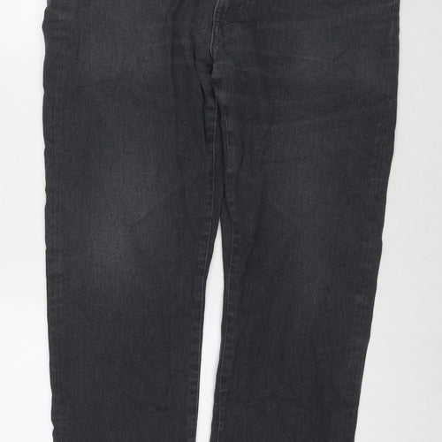 GANT Mens Grey Cotton Straight Jeans Size 36 in L30 in Regular Zip