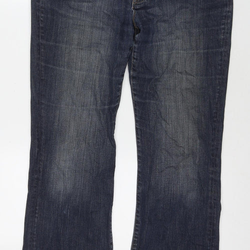 Gap Womens Blue Cotton Bootcut Jeans Size 12 L30 in Regular Zip