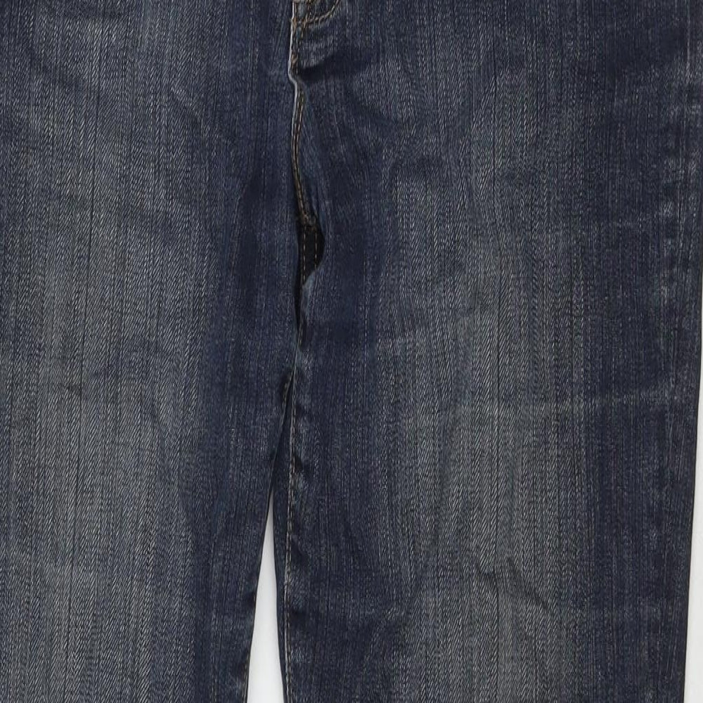 Gap Womens Blue Cotton Bootcut Jeans Size 12 L30 in Regular Zip