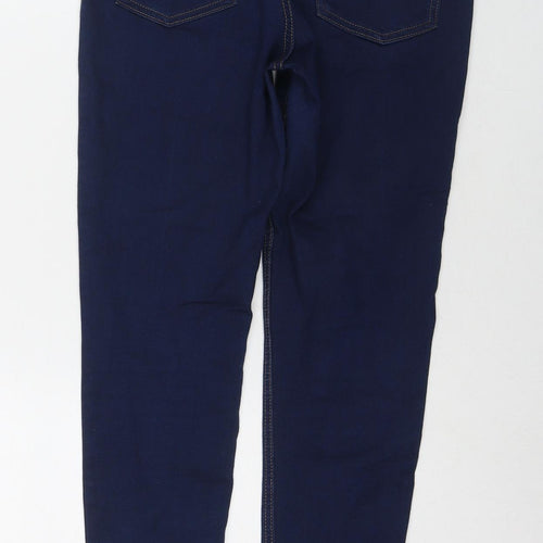 Marks and Spencer Womens Blue Cotton Jegging Jeans Size 10 L26 in Regular Zip