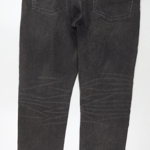 Gap Mens Grey Cotton Straight Jeans Size 36 in L30 in Regular Zip