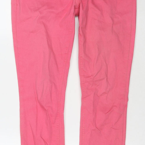 George Womens Pink Cotton Skinny Jeans Size 12 L29 in Regular Zip