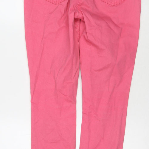 George Womens Pink Cotton Skinny Jeans Size 12 L29 in Regular Zip