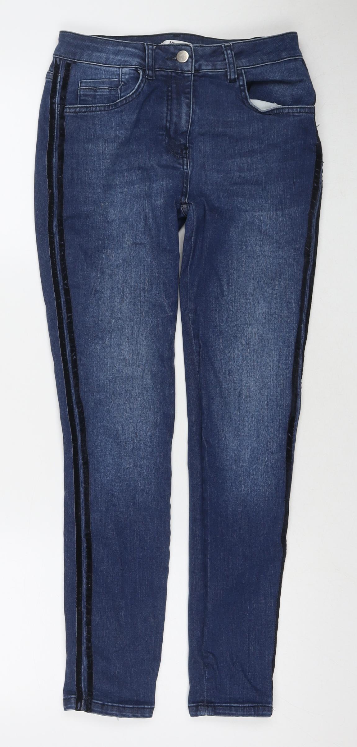 Khost Womens Blue Cotton Skinny Jeans Size 8 L27 in Regular Zip