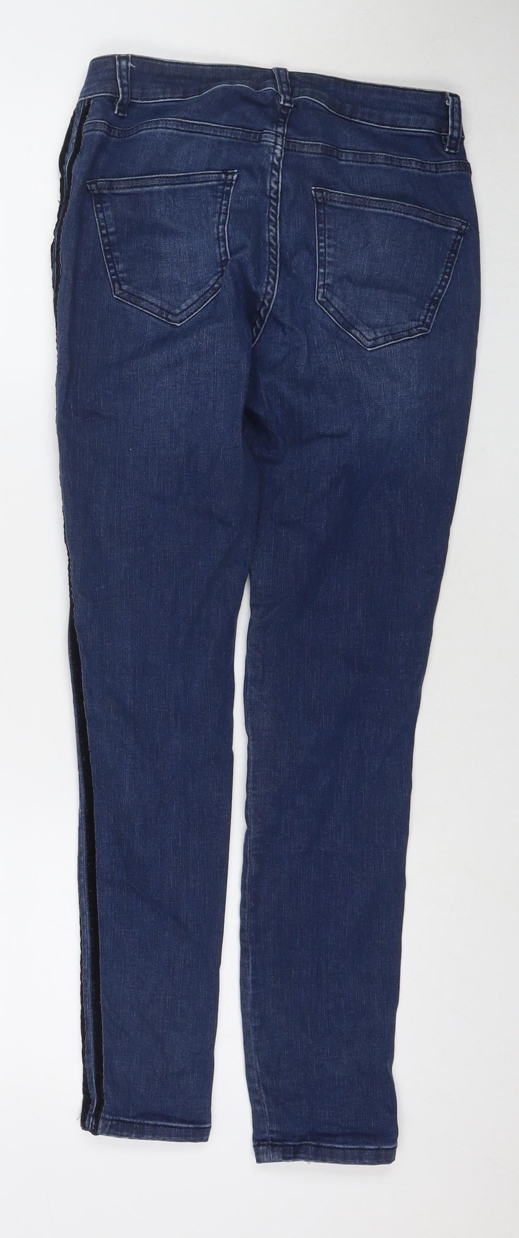 Khost Womens Blue Cotton Skinny Jeans Size 8 L27 in Regular Zip