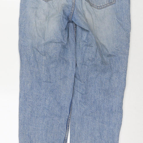 New Look Womens Blue Cotton Cropped Jeans Size 8 L27 in Regular Zip