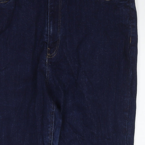 Denim Essentials Womens Blue Cotton Cropped Jeans Size 20 L21 in Regular Zip