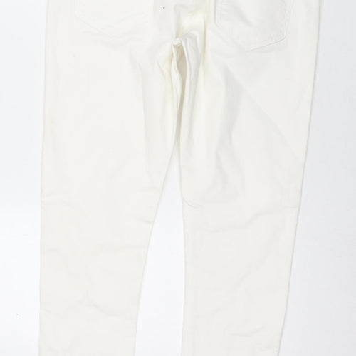 Denim & Co. Mens White Cotton Skinny Jeans Size 36 in L30 in Regular Zip