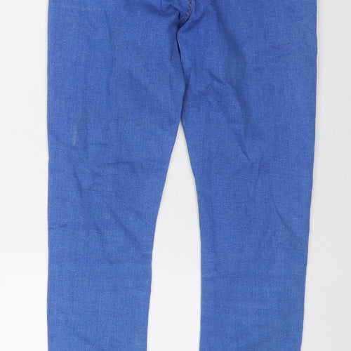 Denim & Co. Womens Blue Cotton Skinny Jeans Size 8 L27 in Regular Zip