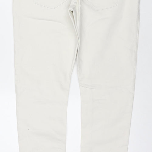 NEXT Mens White Cotton Skinny Jeans Size 36 in L31 in Regular Zip