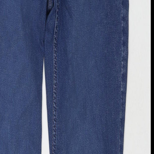 H&M Womens Blue Cotton Bootcut Jeans Size 8 L31 in Regular Zip