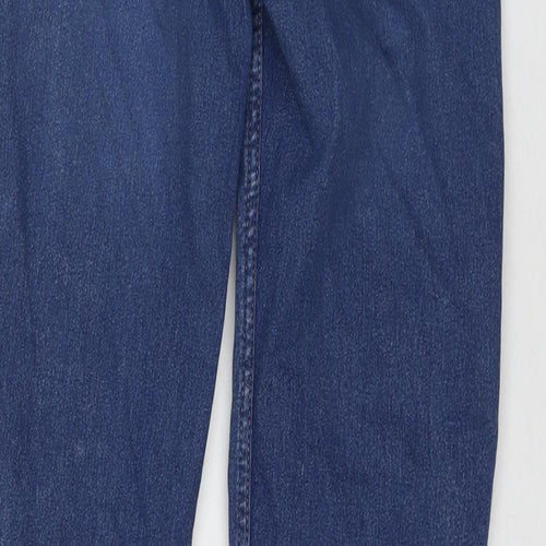 H&M Womens Blue Cotton Bootcut Jeans Size 8 L31 in Regular Zip