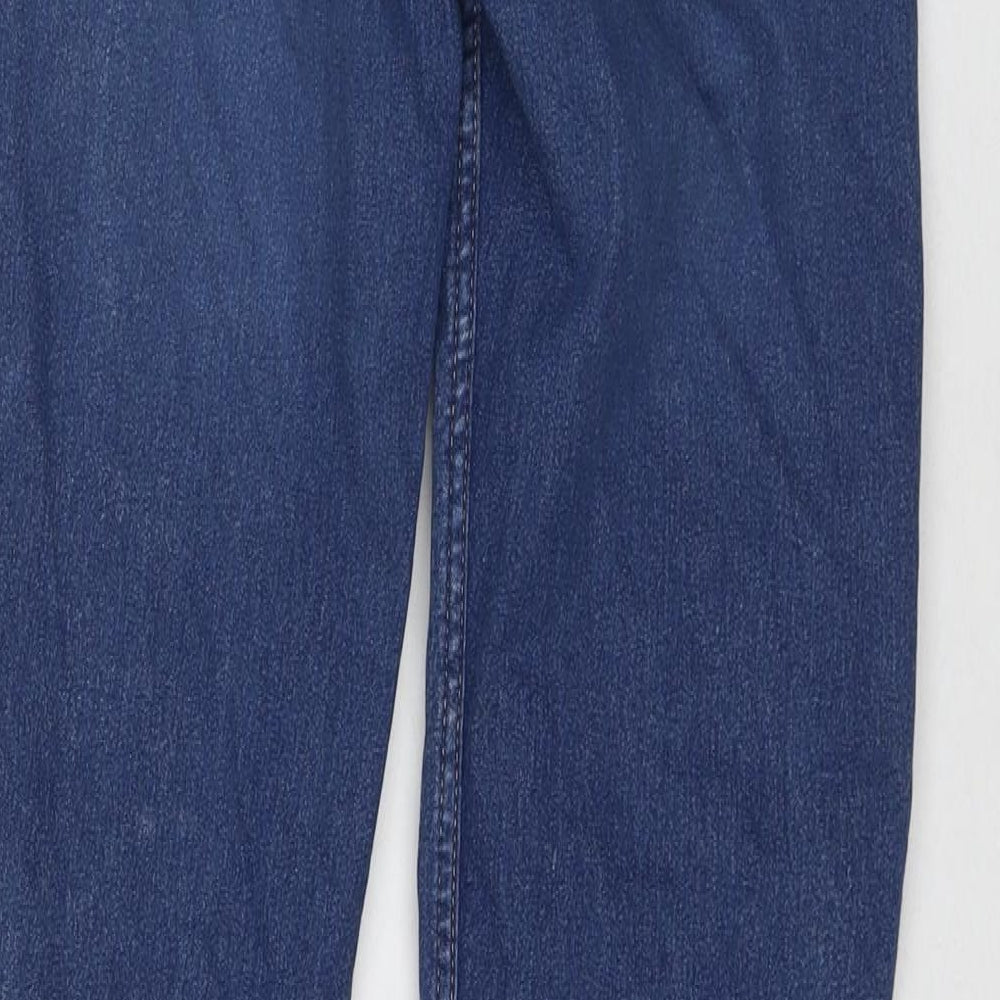 H&M Womens Blue Cotton Bootcut Jeans Size 8 L31 in Regular Zip