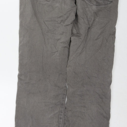 MANTARAY PRODUCTS Mens Grey Cotton Straight Jeans Size 30 in L32 in Regular Zip