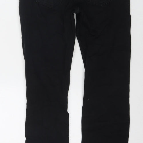 Denim & Co. Mens Black Cotton Straight Jeans Size 30 in L30 in Regular Zip