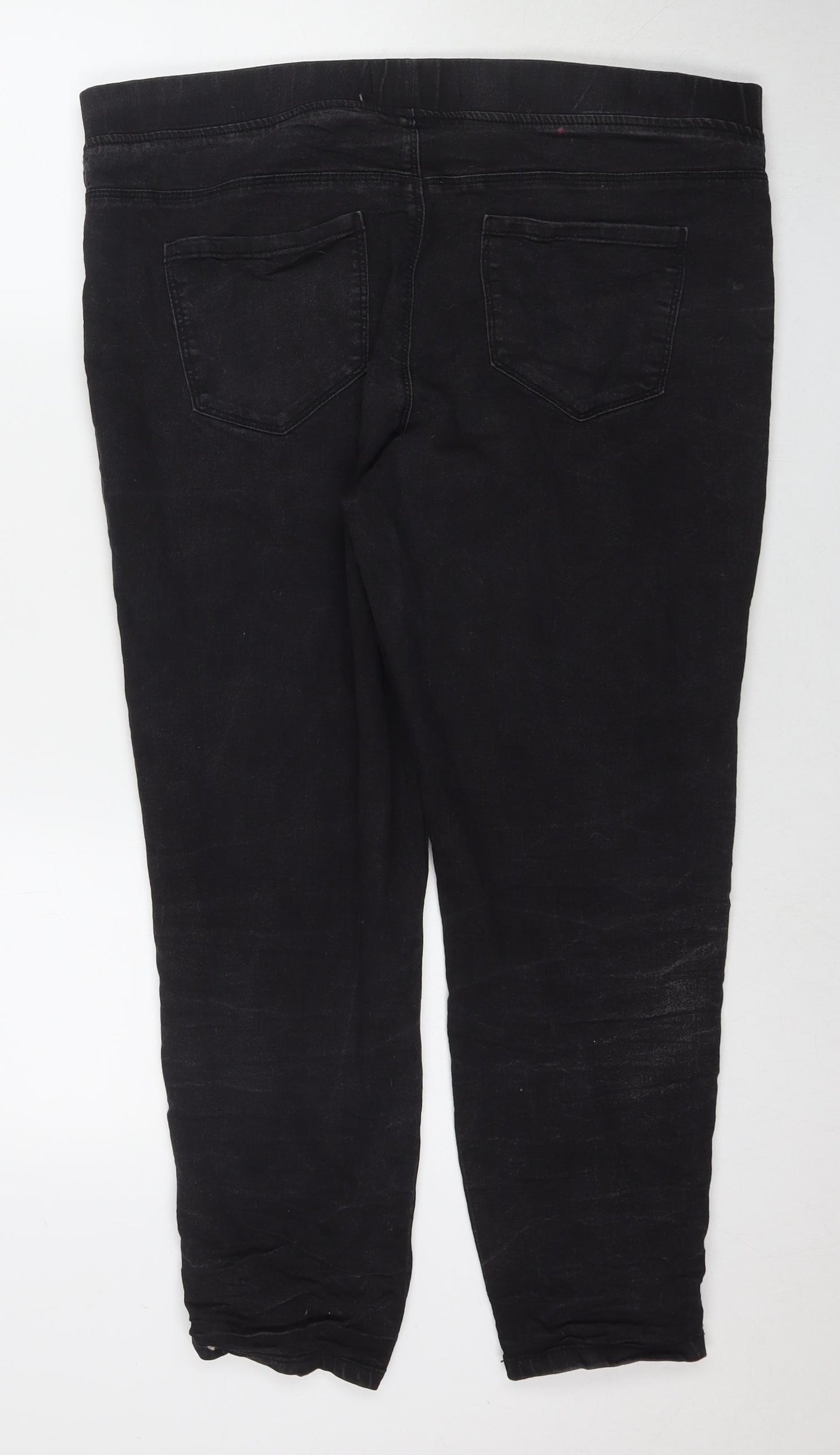 PEP&CO Womens Black Cotton Jegging Jeans Size 20 L27 in Regular