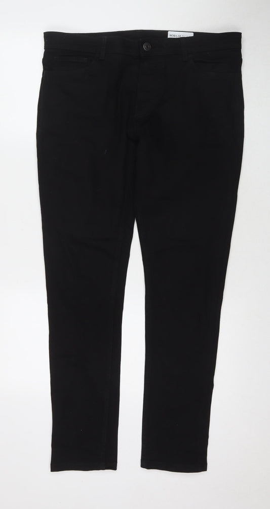 Denim & Co. Mens Black Cotton Skinny Jeans Size 36 in L32 in Regular Zip