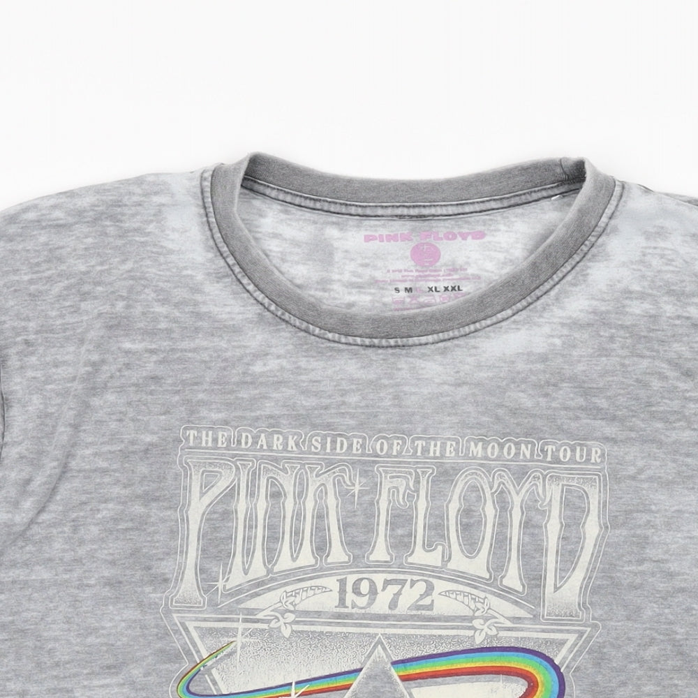 Pink Floyd Mens Grey Cotton T-Shirt Size L Round Neck