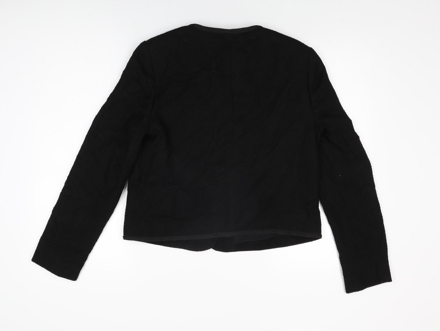 Marks and Spencer Womens Black Jacket Size 10 Button