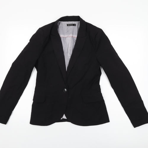 Stradivarius Womens Black Jacket Blazer Size S Button