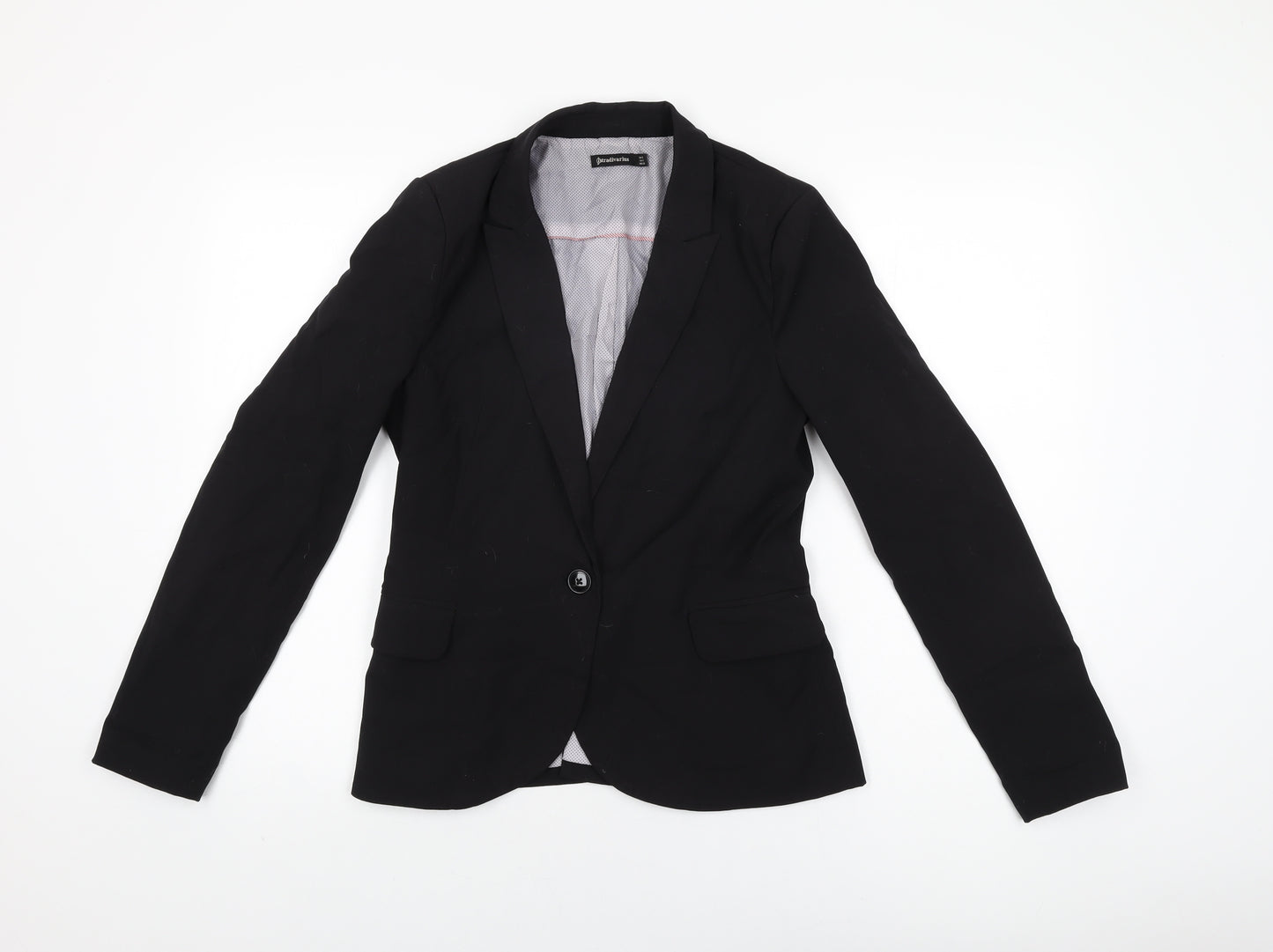 Stradivarius Womens Black Jacket Blazer Size S Button