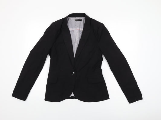 Stradivarius Womens Black Jacket Blazer Size S Button