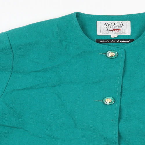 Avoca Womens Green Jacket Size M Button