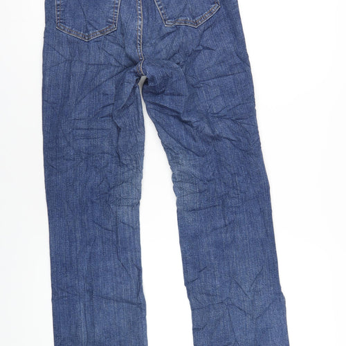 Not Your Daughters Jeans Womens Blue Cotton Straight Jeans Size 8 L30 in Regular Zip