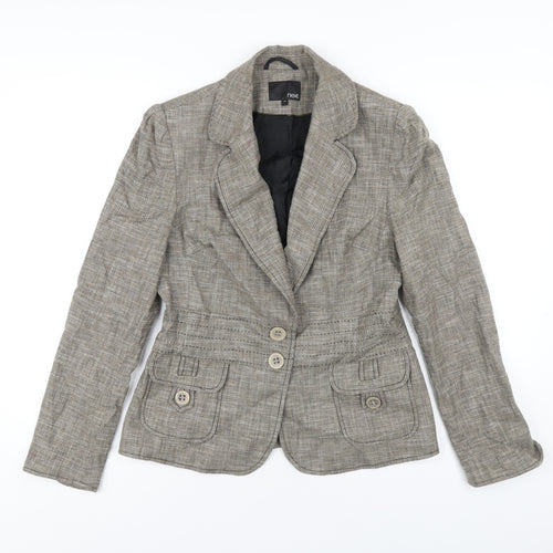 NEXT Womens Brown Cotton Jacket Blazer Size 14